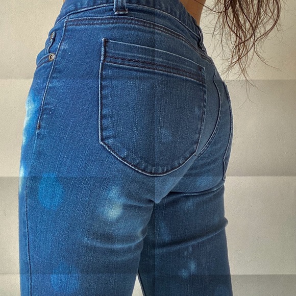 Bleached Blue Skinny Jeans - Picture 2 of 4